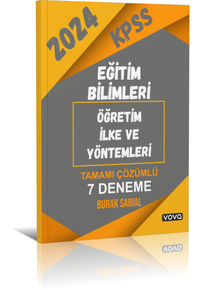 KPSS Eğitim Bilimleri Öğretim İlkve Yöntemleri 7 Deneme - Burak Sarıal